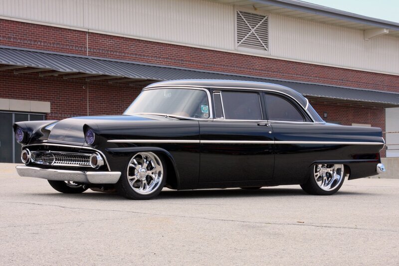 Black Classic Car — Calm, Afternoon, Photograph, Building, Concrete