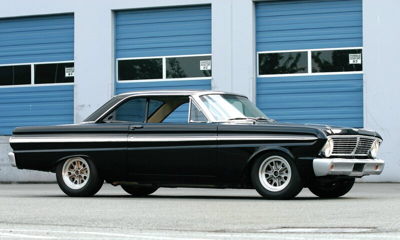 Black Classic Car — Calm, Afternoon, Photograph, Building, Garage Doors, Wheels