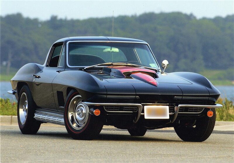 Black Classic Car — Calm, Afternoon, Photograph, Trees, Road, Lake