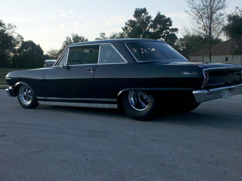 Black Classic Car — Calm, Sunset, Photograph, Trees