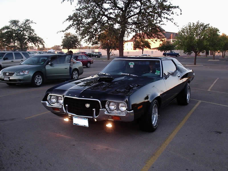 Black Classic Car — Calm, Sunset