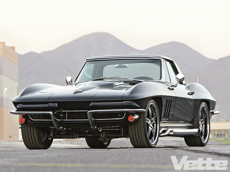 Black Classic Car — Dramatic, Afternoon, Photograph, Mountains