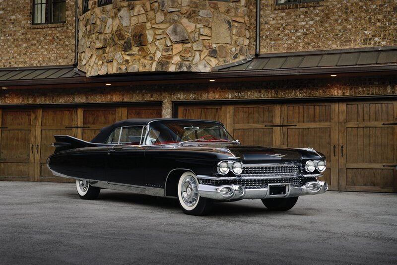 Black Classic Car — Dramatic, Photograph, Building, Garage Doors