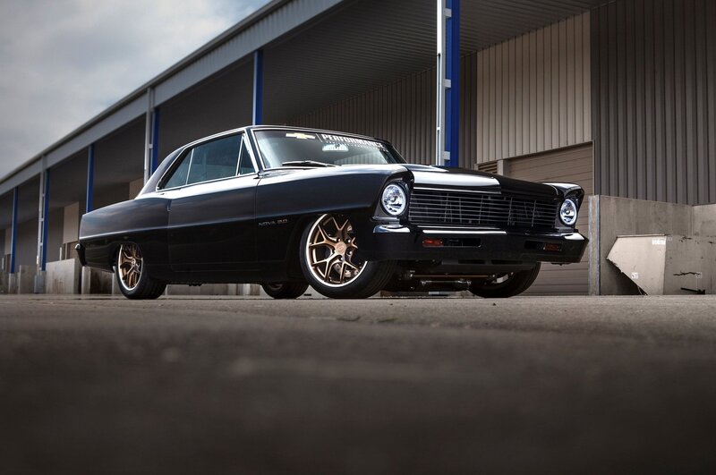 Black Classic Car — Dramatic, Photograph, Building, Wheels