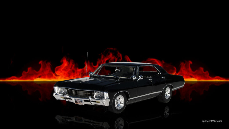 Black Classic Car — Dramatic, Photograph, Flames