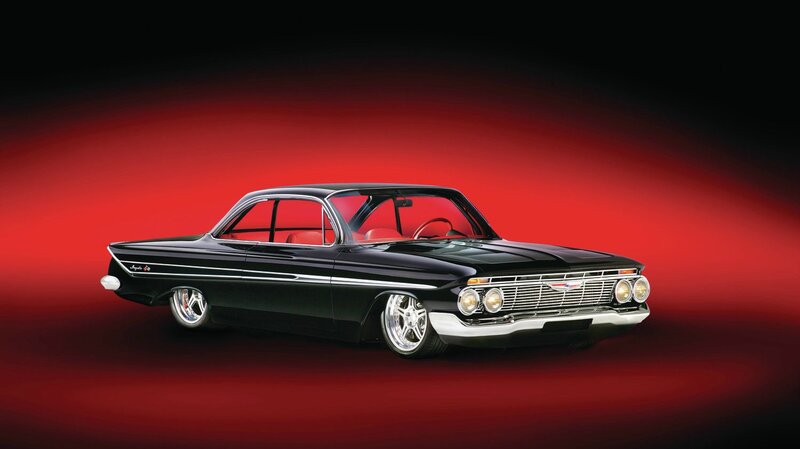 Black Classic Car — Dramatic, Photograph, Red Interior