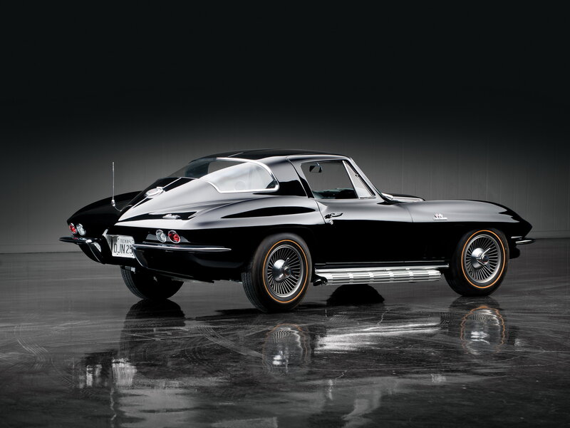 Black Classic Car — Dramatic, Photograph, Texas License Plate, Reflective Floor
