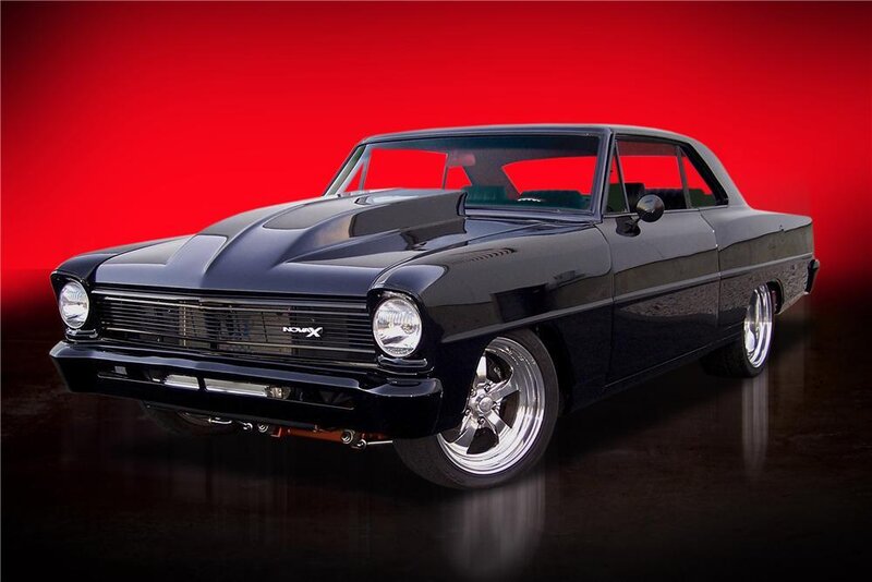 Black Classic Car — Dramatic, Photograph