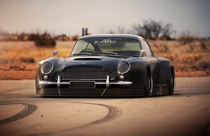 Black Classic Car — Dramatic, Sunset, 3d Render, Road