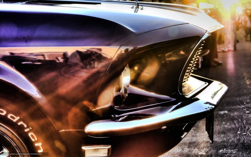 Black Classic Car — Dramatic, Sunset, Photograph, Tire