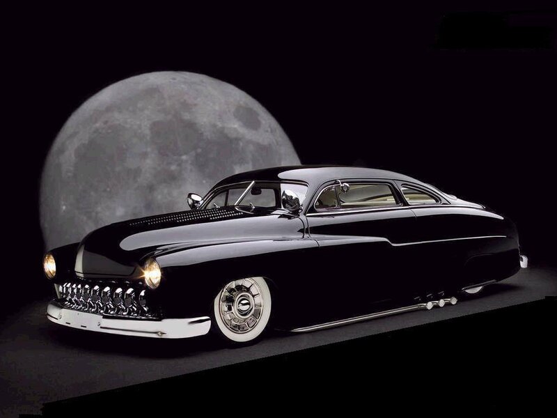 Black Classic Car — Dramatic