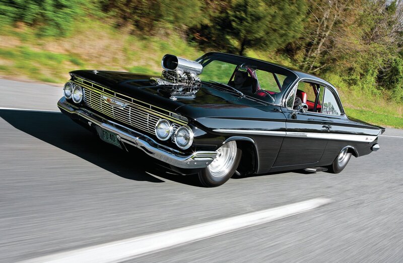 Black Classic Car — Dynamic, Afternoon