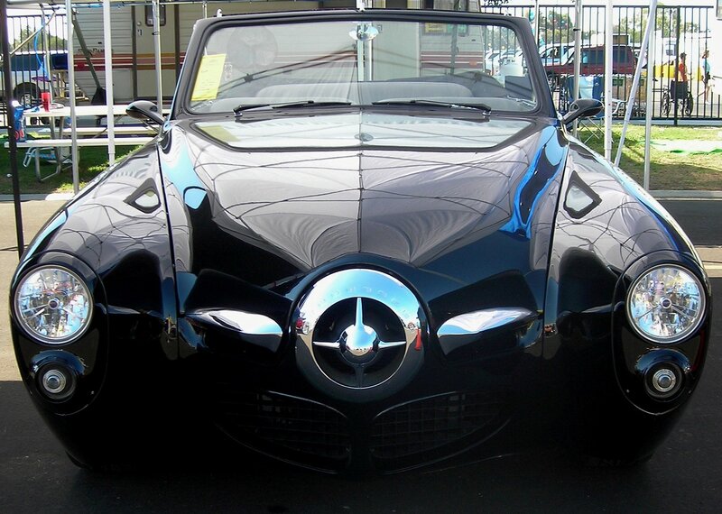black classic car front view