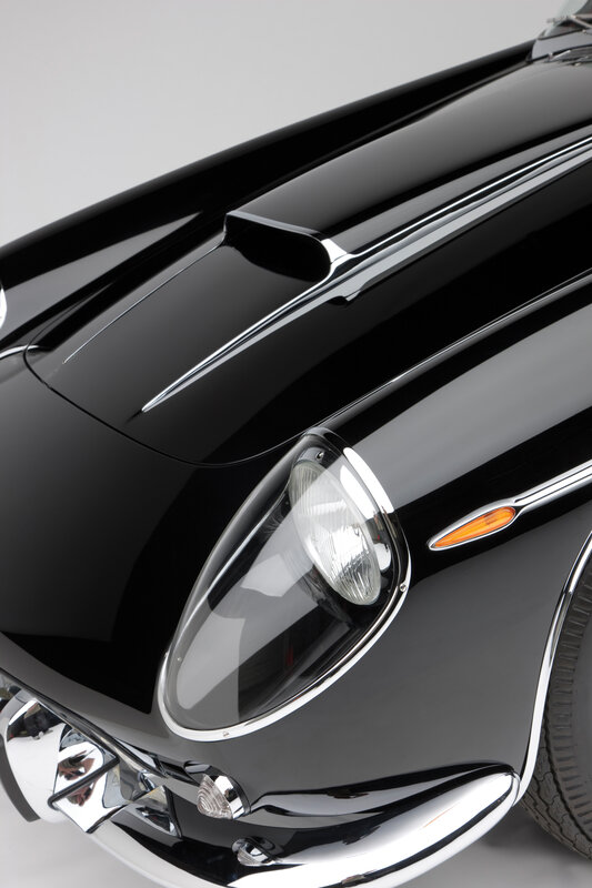 black classic car front view