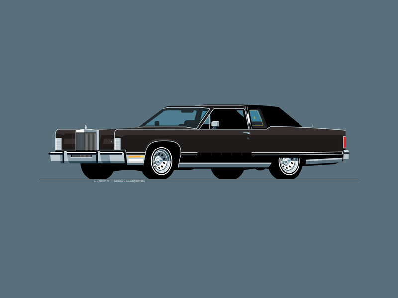 Black Classic Car — Gray, Neutral, Illustration