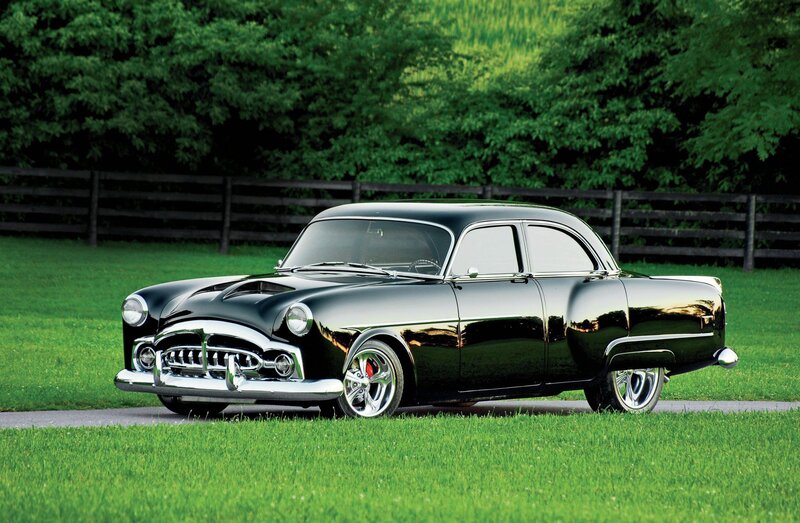 Black Classic Car — Green, Serene