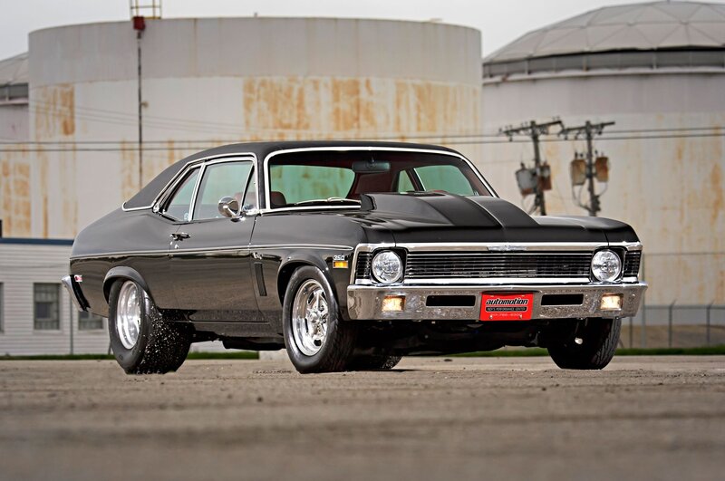 Black Classic Car — Industrial, Afternoon