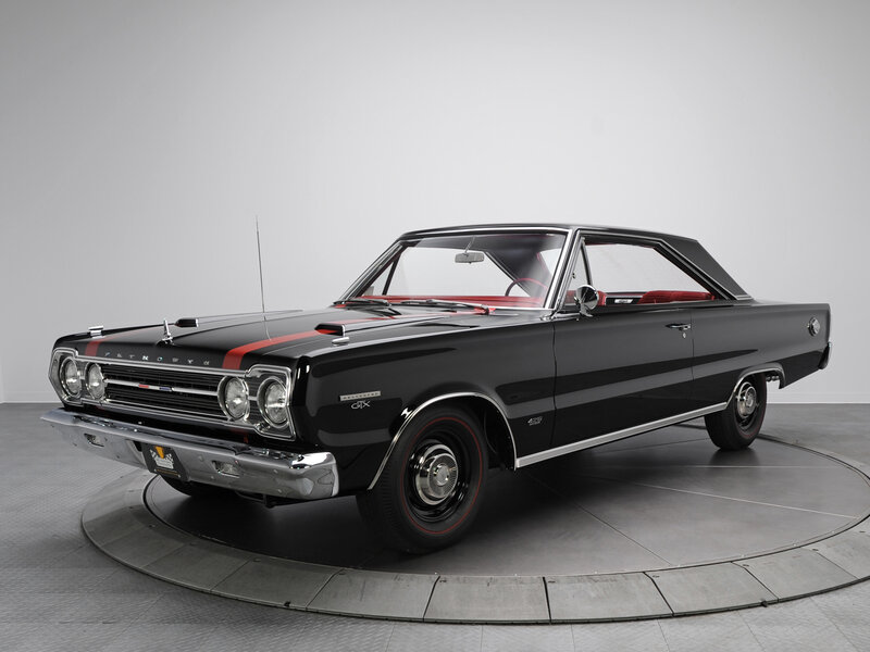 Black Classic Car — Neutral, Photograph, Red Interior
