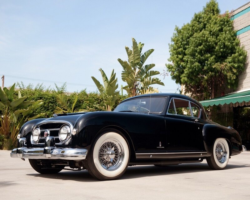 Black classic car on a sunny day
