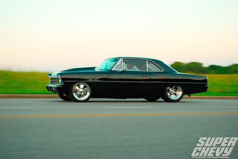 black classic car on road