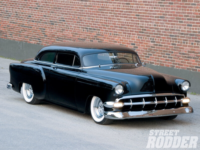black classic car on street