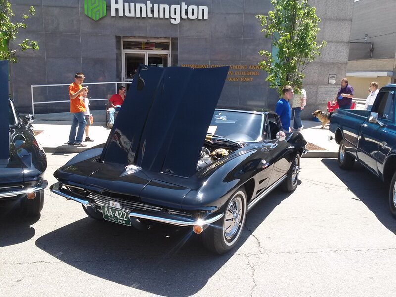 Black Classic Car — Outdoor, Afternoon, Photograph, People, Building