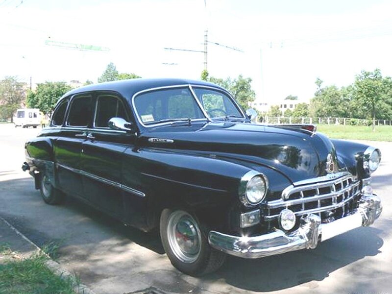black classic car parked