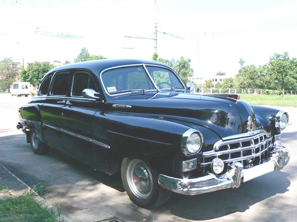 black classic car parked