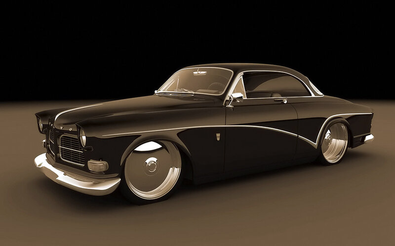 black classic car render