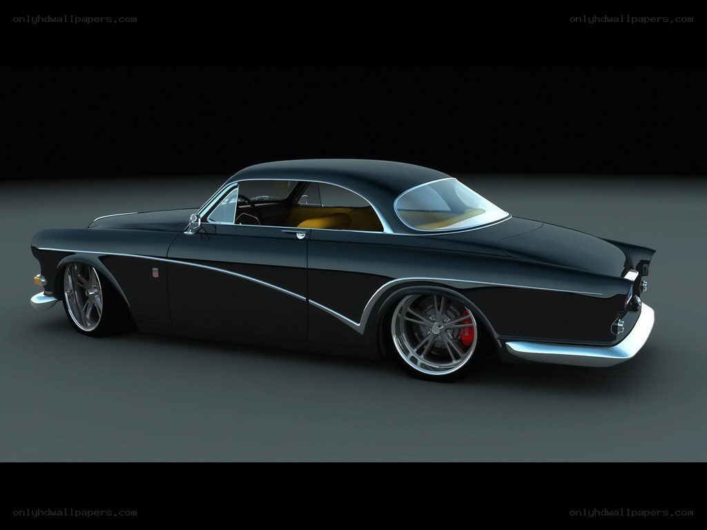 black classic car render