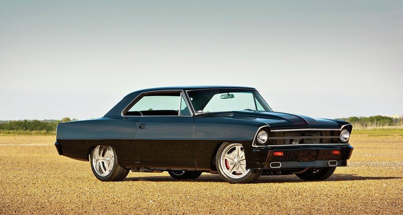 Black Classic Car — Serene, Afternoon, Photograph, Gravel, Sky