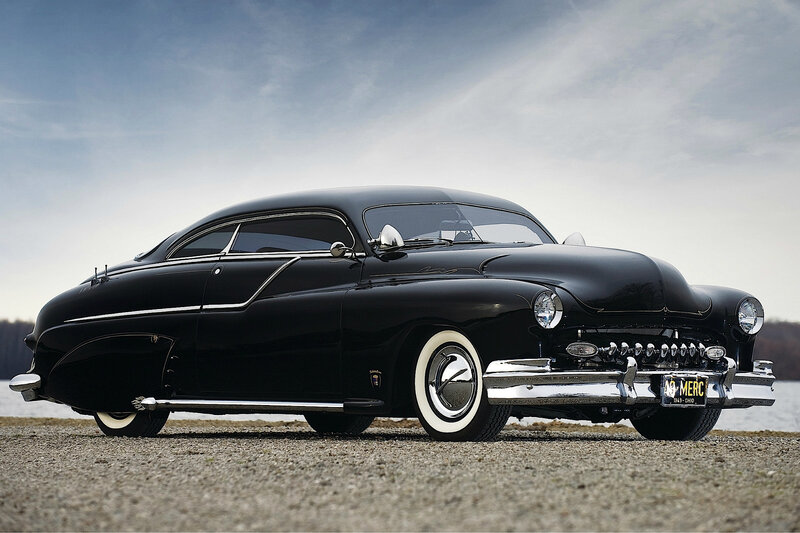 Black Classic Car — Serene, Afternoon, Photograph, Gravel
