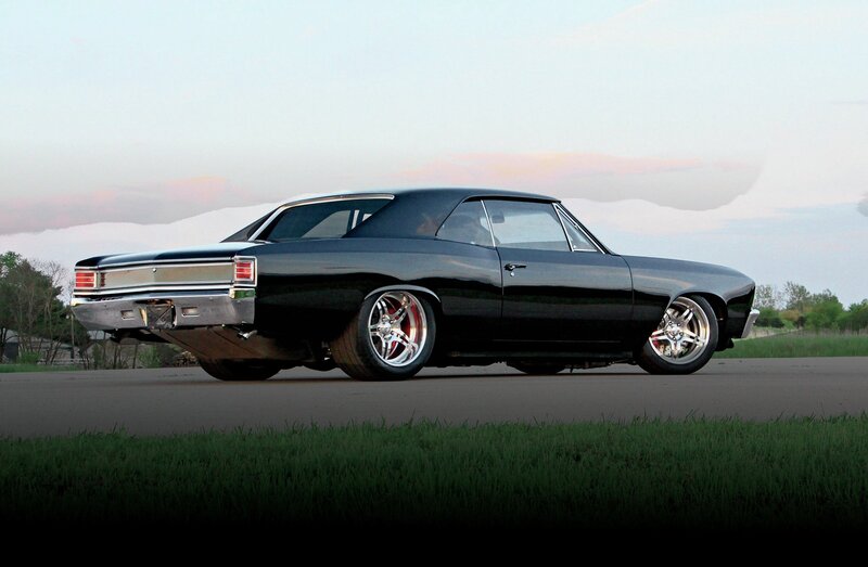 Black Classic Car — Serene, Sunset, Photograph, Road, Grass