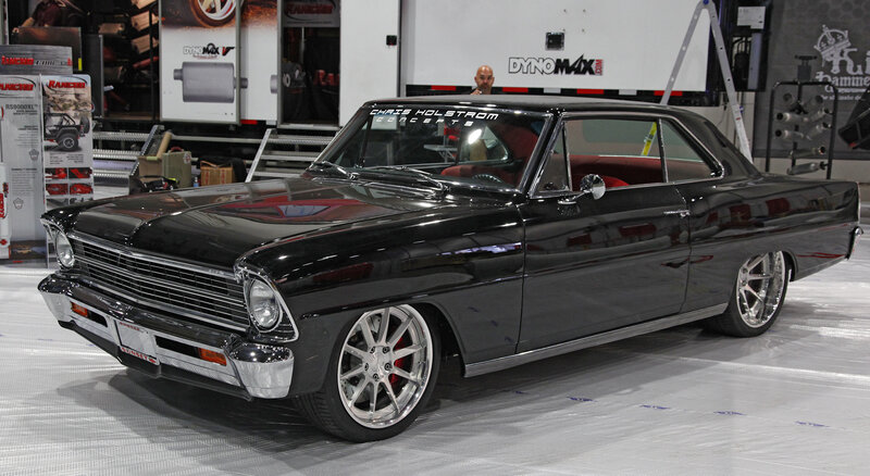Black Classic Car — Showroom, Photograph, Man