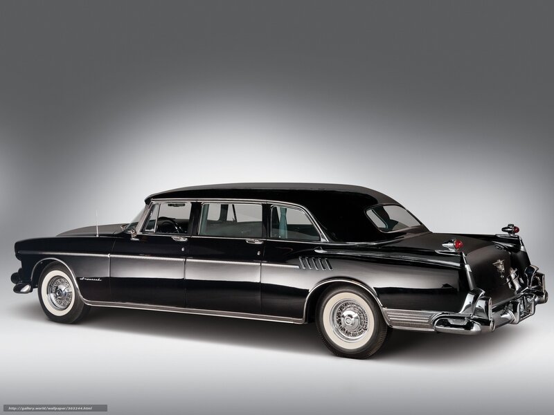 Black classic car side view