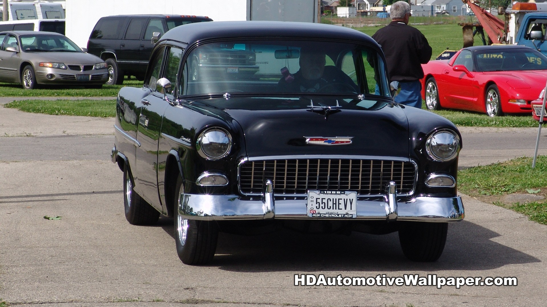 Black classic Chevrolet car