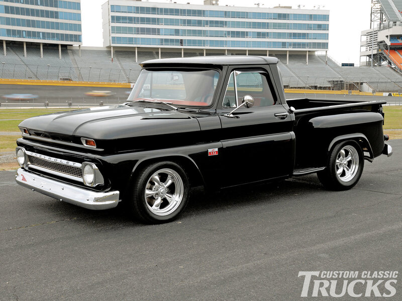 Black classic Chevrolet pickup truck