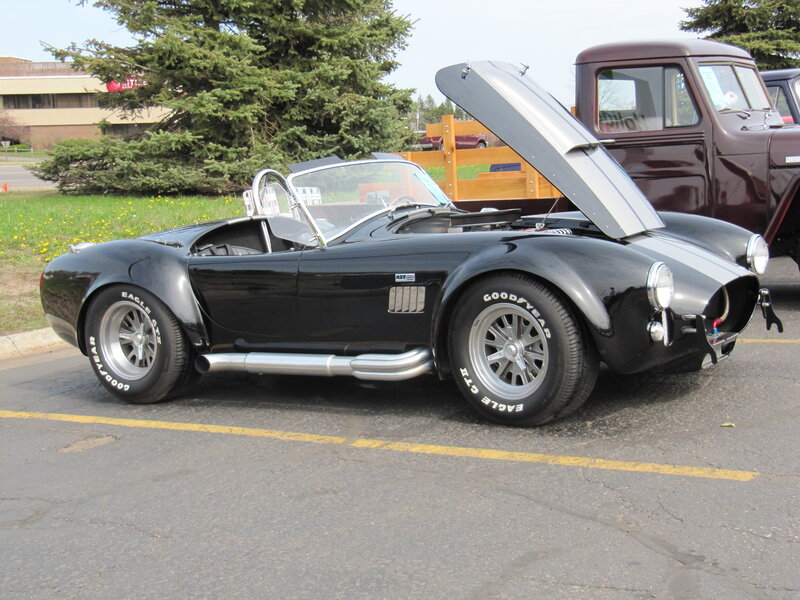 Black classic Cobra sports car
