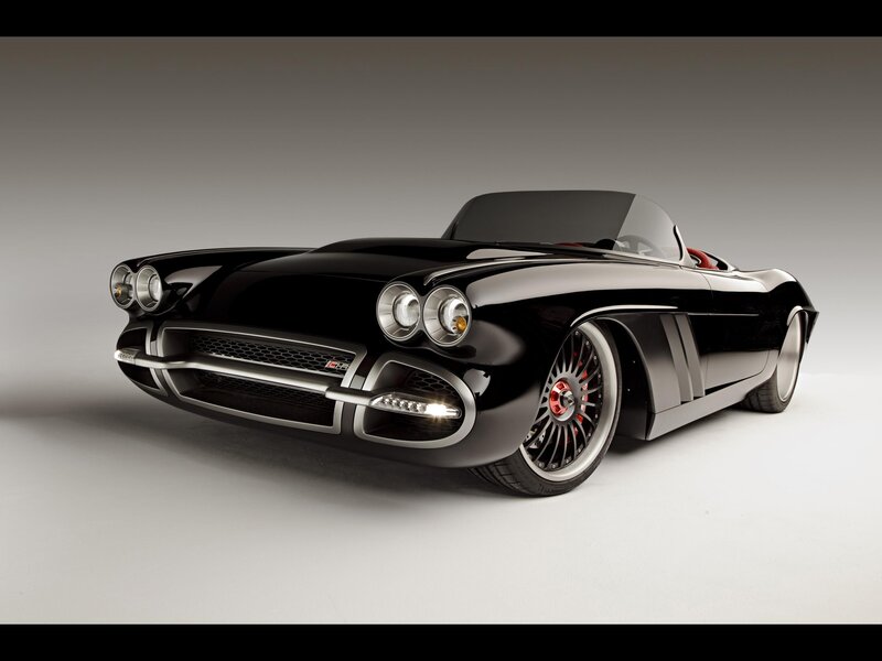 Black classic concept car