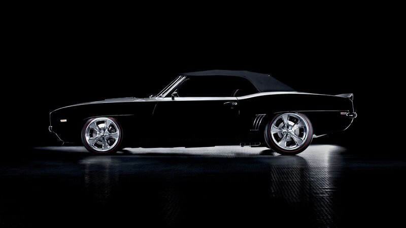 black classic convertible car