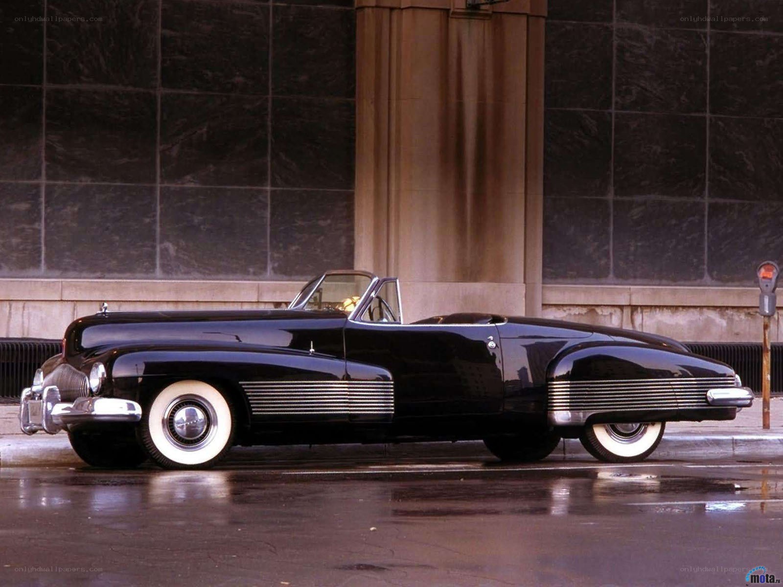 Black classic convertible car
