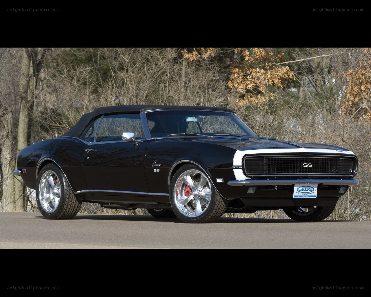 Black classic convertible car