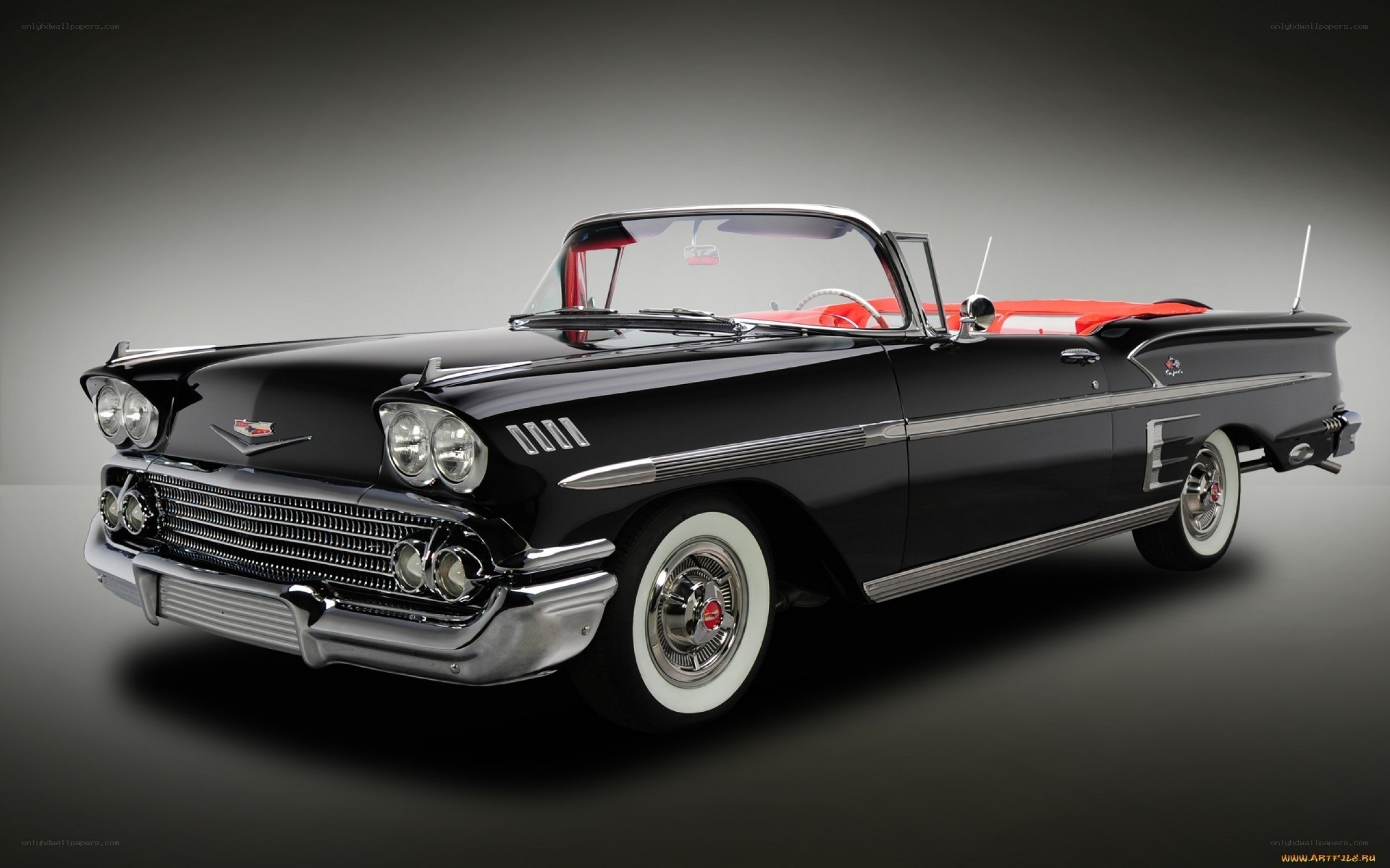 Black classic convertible car