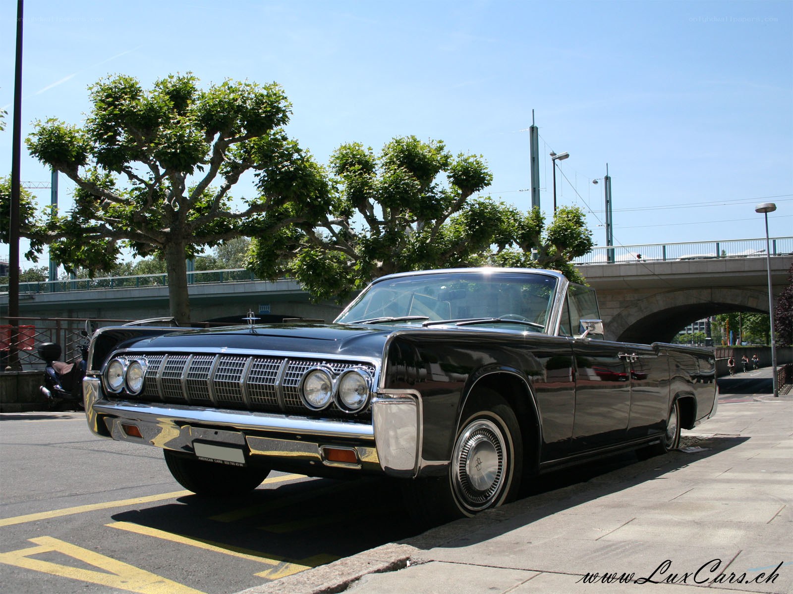Black classic convertible car
