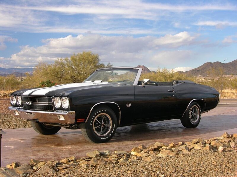 Black classic convertible car