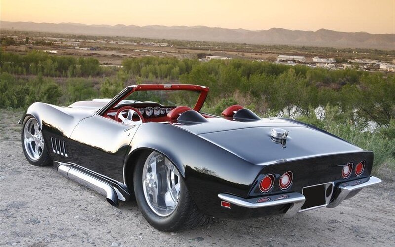 Black classic convertible car