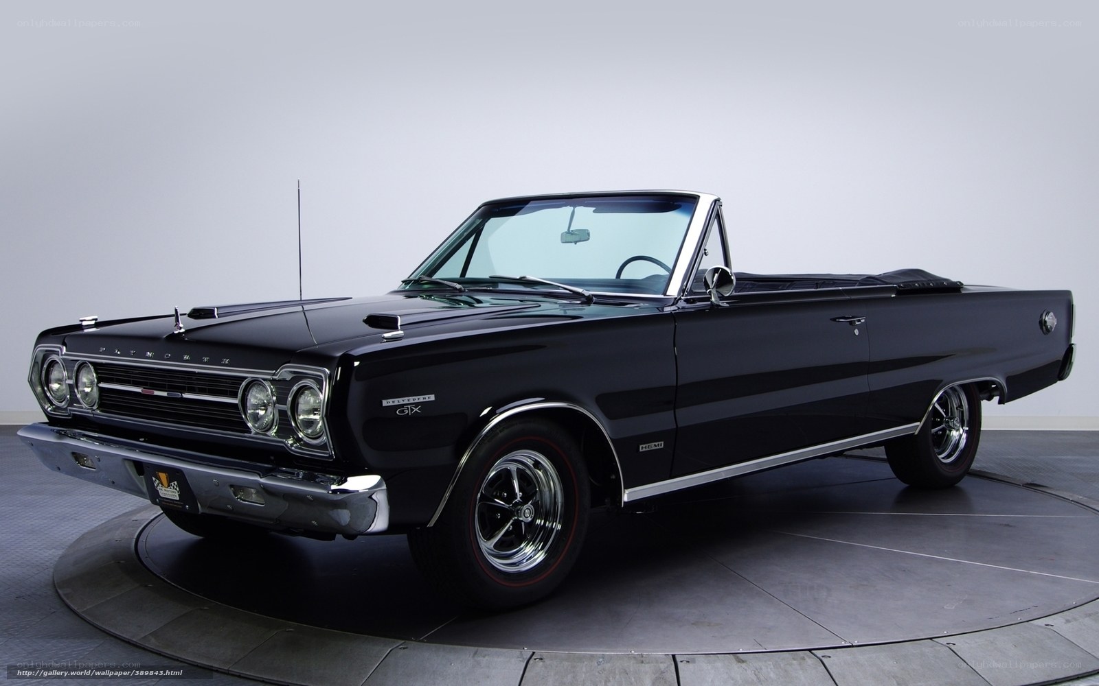 Black classic convertible car