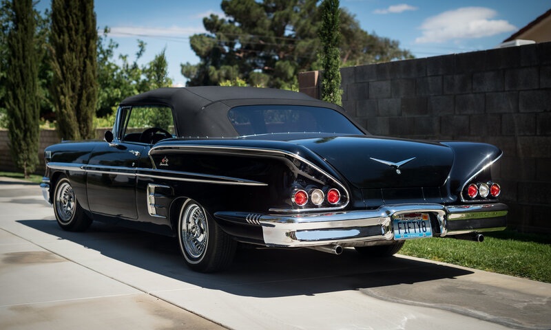 Black classic convertible car
