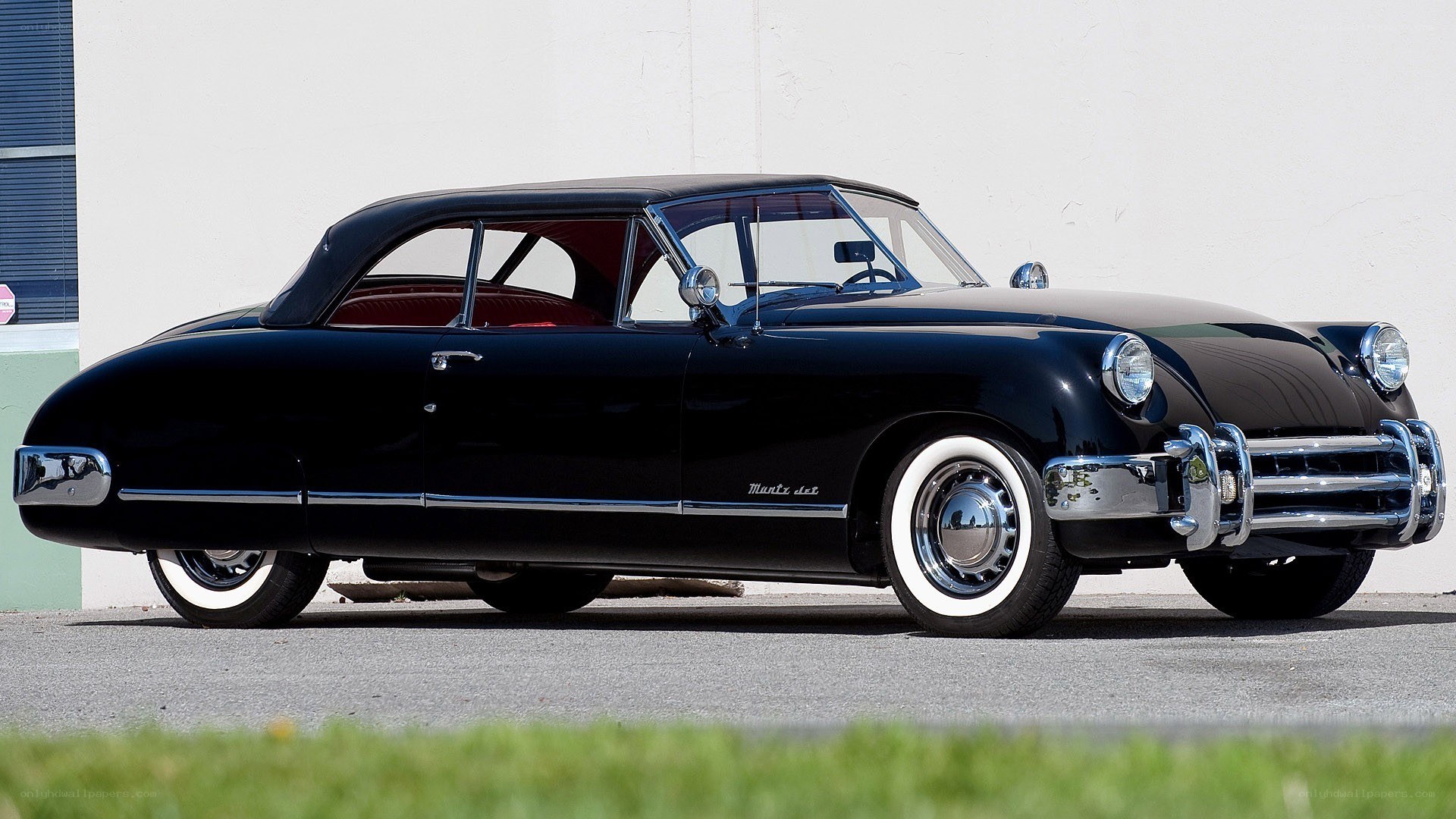 Black classic convertible car