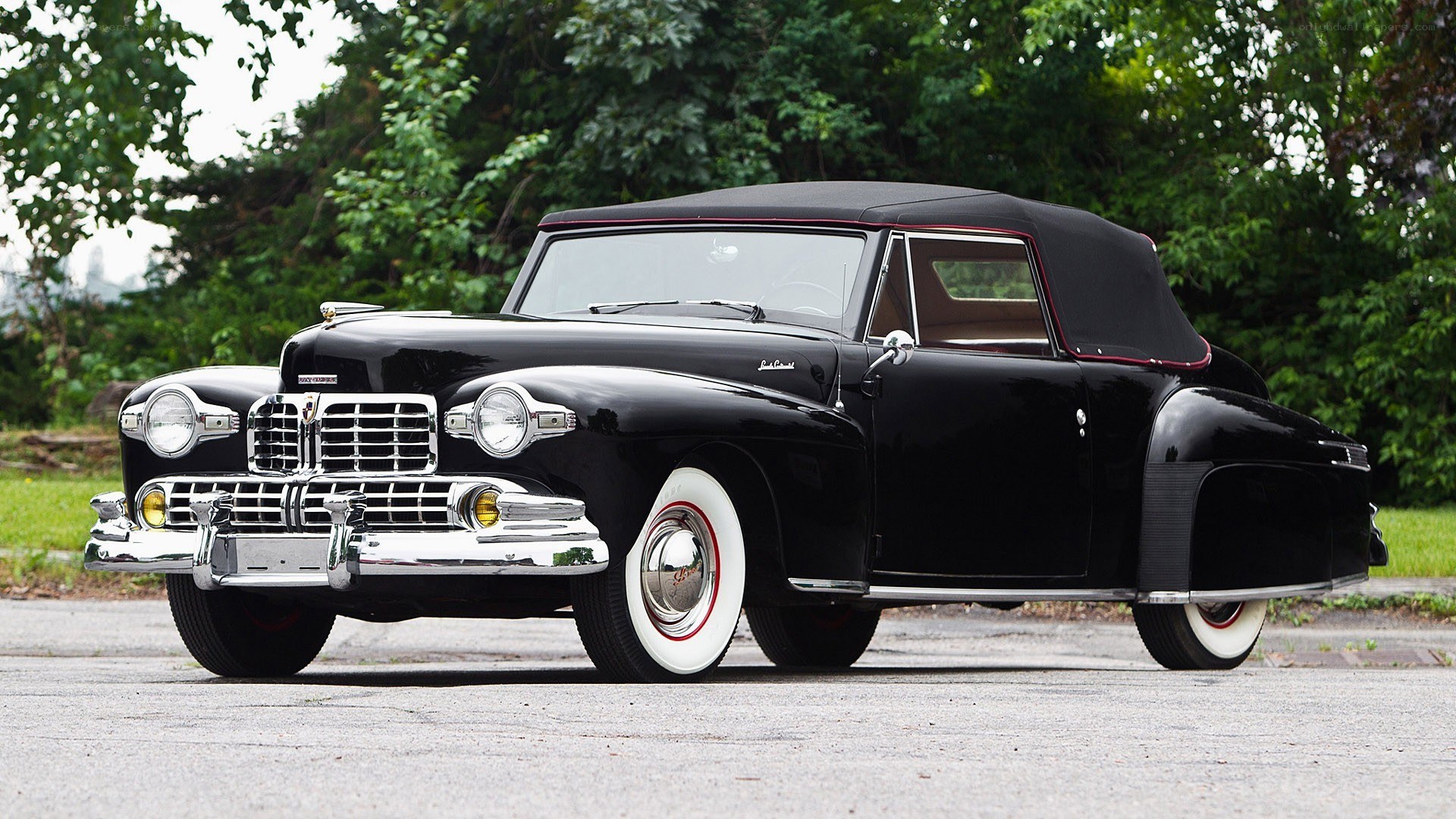 Black classic convertible car